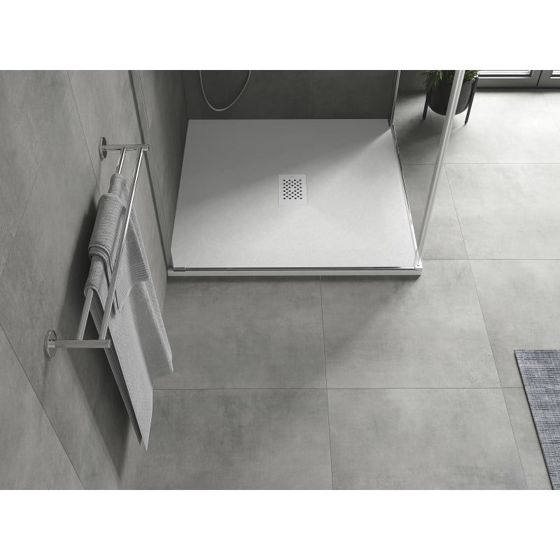 Mexen Hugo quadratische Duschwanne SMC 100 x 100 cm, weiß, weiße Abdeckung - 42101010-W