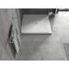 Mexen Hugo Quadratische SMC-Duschwanne 100 x 100 cm, weiß, weiße Abdeckung - 42101010-W