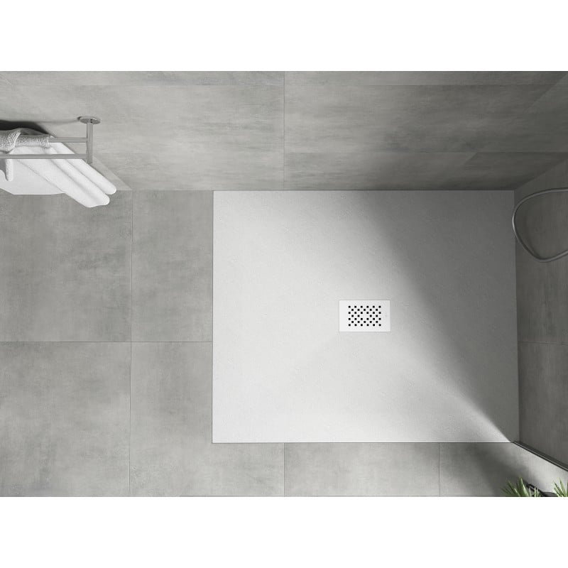 Mexen Hugo rechteckige SMC-Duschwanne 120 x 100 cm, weiß, weiße Abdeckung - 42101012-W