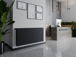 Mexen CVHF20 Hygiene Flat Plattenheizkörper 600 x 1800 mm, unterer Anschluss, 1806 W, Anthrazit - W620HF-060-180-66