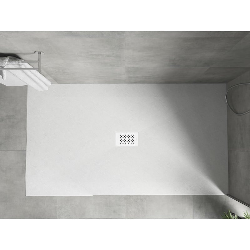 Mexen Hugo rechteckige Duschwanne SMC 150 x 100 cm, weiß, weiße Abdeckung - 42101015-W