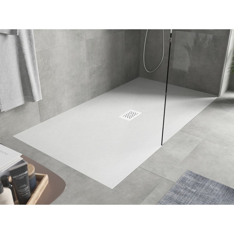 Mexen Hugo rechteckige Duschwanne SMC 160 x 100 cm, weiß, weiße Abdeckung - 42101016-W