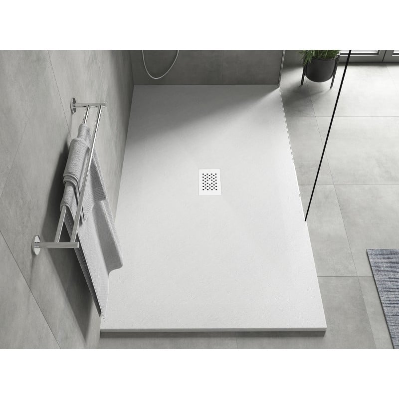 Mexen Hugo rechteckige Duschwanne SMC 170 x 100 cm, weiß, weiße Abdeckung - 42101017-W