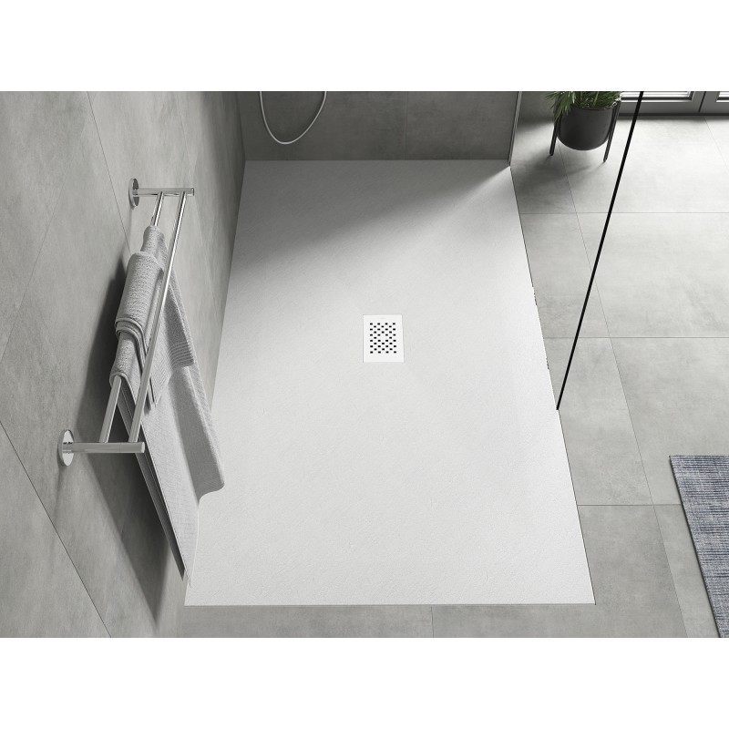 Mexen Hugo rechteckige Duschwanne SMC 170 x 100 cm, weiß, weiße Abdeckung - 42101017-W