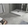 Mexen Hugo Quadratische SMC-Duschwanne 100 x 100 cm, weiß, Inox-Abdeckung - 42101010-X
