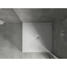 Mexen Hugo quadratische Duschwanne SMC 100 x 100 cm, weiß, Abdeckung aus Inox - 42101010-X