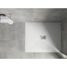 Mexen Hugo rechteckige Duschwanne SMC 110 x 100 cm, weiß, Abdeckung Inox - 42101011-X