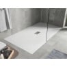 Mexen Hugo rechteckige Duschwanne SMC 150 x 100 cm, weiß, Abdeckung aus Inox - 42101015-X