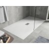 Mexen Hugo Rechteckige Duschwanne SMC 150 x 100 cm, weiß, Abdeckung Inox - 42101015-X