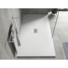 Mexen Hugo rechteckige Duschwanne SMC 150 x 100 cm, weiß, Abdeckung aus Inox - 42101015-X