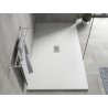 Mexen Hugo Rechteckige SMC-Duschwanne 150 x 100 cm, weiß, Inox-Abdeckung - 42101015-X