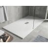 Mexen Hugo rechteckige Duschwanne SMC 170 x 100 cm, weiß, Abdeckung Inox - 42101017-X