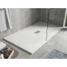 Mexen Hugo rechteckige Duschwanne SMC 180 x 100 cm, weiß, Abdeckung Inox - 42101018-X