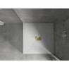 Mexen Hugo Quadratische Duschwanne SMC 100 x 100 cm, weiß, Abdeckung gold - 42101010-G