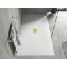 Mexen Hugo rechteckige Duschwanne SMC 180 x 100 cm, weiß, Abdeckung gold - 42101018-G