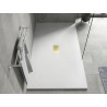 Mexen Hugo rechteckige Duschwanne SMC 160 x 100 cm, weiß, goldene Abdeckung - 42101016-G