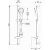 Mexen Fabia DB05 Wannenset, Chrom - 746503DB05-00
