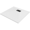 Mexen Hugo quadratische Duschwanne SMC 70 x 70 cm, weiß, schwarze Abdeckung - 42107070-B