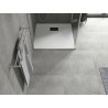Mexen Hugo quadratische Duschwanne SMC 70 x 70 cm, weiß, schwarze Abdeckung - 42107070-B