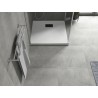 Mexen Hugo quadratische Duschwanne SMC 70 x 70 cm, weiß, schwarze Abdeckung - 42107070-B