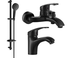 Mexen Fabia DB05 Badewannen-Set, schwarz - 746503DB05-70