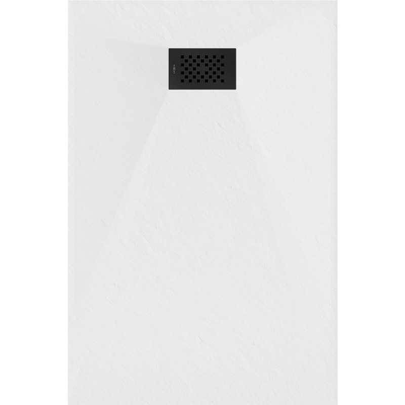 Mexen Hugo Rechteckige SMC-Duschwanne 100 x 70 cm, weiß, schwarze Abdeckung - 42107010-B