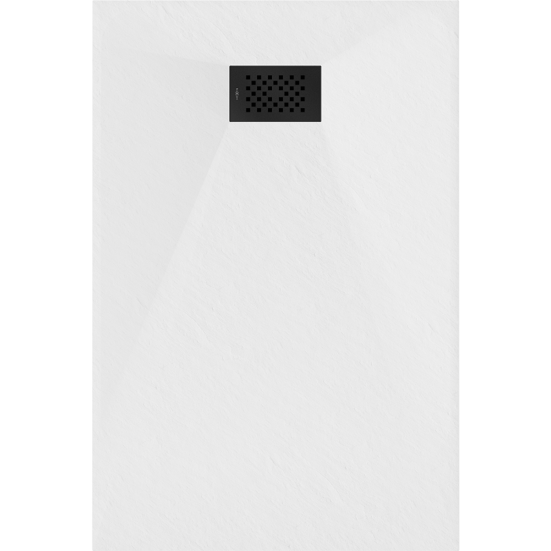 Mexen Hugo rechteckige Duschwanne SMC 130 x 70 cm, weiß, schwarze Abdeckung - 42107013-B