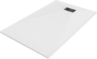 Mexen Hugo rechteckige SMC-Duschwanne 160 x 70 cm, weiß, schwarze Abdeckung - 42107016-B