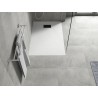 Mexen Hugo rechteckige Duschwanne SMC 130 x 80 cm, weiß, schwarze Abdeckung - 42108013-B