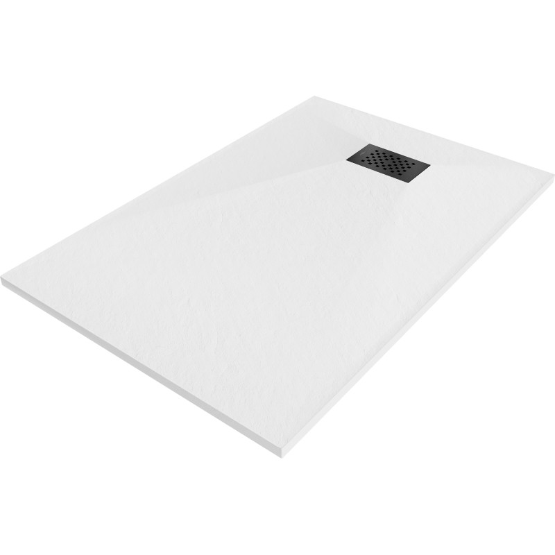 Mexen Hugo Rechteckige Duschwanne SMC 120 x 80 cm, weiß, schwarze Abdeckung - 42108012-B