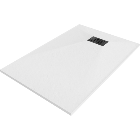 Mexen Hugo rechteckige Duschwanne SMC 110 x 80 cm, weiß, schwarze Abdeckung - 42108011-B