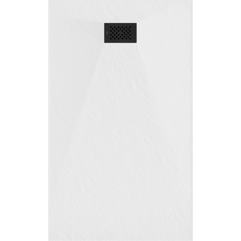 Mexen Hugo rechteckige Duschwanne SMC 160 x 80 cm, weiß, schwarze Abdeckung - 42108016-B