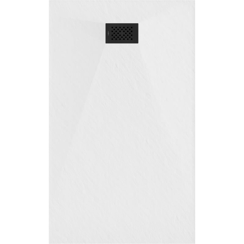 Mexen Hugo Rechteckige Duschwanne SMC 150 x 80 cm, weiß, schwarze Abdeckung - 42108015-B