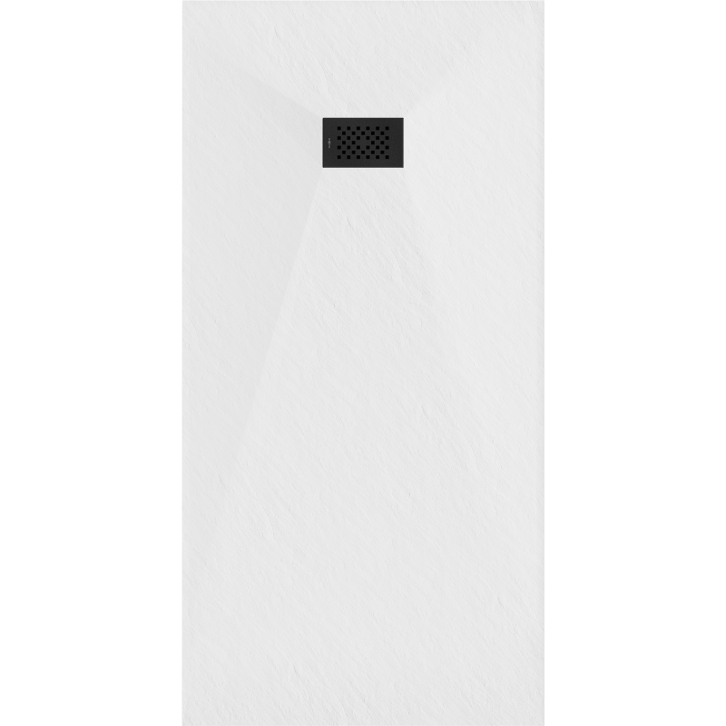 Mexen Hugo rechteckige Duschwanne SMC 180 x 80 cm, weiß, schwarze Abdeckung - 42108018-B