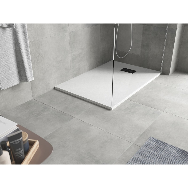 Mexen Hugo rectangularer SMC Duschwanne 120 x 90 cm, weiß, schwarze Abdeckung - 42109012-B