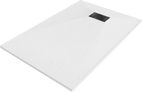 Mexen Hugo rechteckige Duschwanne SMC 130 x 90 cm, weiß, schwarze Abdeckung - 42109013-B