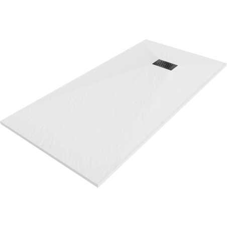 Mexen Hugo rechteckige Duschwanne SMC 180 x 90 cm, weiß, schwarze Abdeckung - 42109018-B