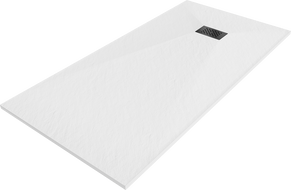 Mexen Hugo rechteckige Duschwanne SMC 180 x 90 cm, weiß, schwarze Abdeckung - 42109018-B