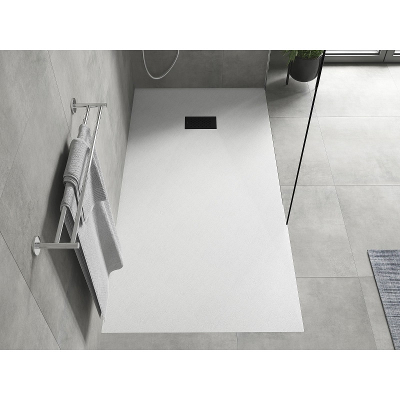 Mexen Hugo Rechteckige SMC-Duschwanne 180 x 90 cm, weiß, schwarze Abdeckung - 42109018-B