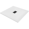 Mexen Hugo Quadratische SMC-Duschwanne 100 x 100 cm, weiß, schwarze Abdeckung - 42101010-B