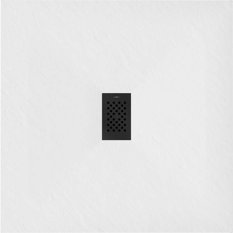 Mexen Hugo Quadratische Duschwanne SMC 100 x 100 cm, weiß, schwarze Abdeckung - 42101010-B