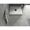 Mexen Hugo SMC Quadrat-Duschwanne 100 x 100 cm, weiß, schwarze Abdeckung - 42101010-B