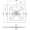 Mexen Hugo SMC Quadrat-Duschwanne 100 x 100 cm, weiß, schwarze Abdeckung - 42101010-B