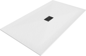Mexen Hugo rechteckige Duschwanne SMC 160 x 100 cm, weiß, Abdeckung schwarz - 42101016-B