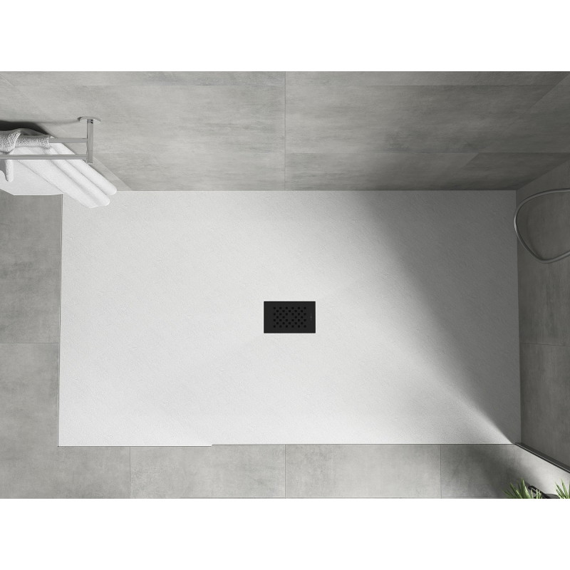 Mexen Hugo Rechteck-Duschwanne SMC 200 x 100 cm, weiß, schwarze Abdeckung - 42101020-B