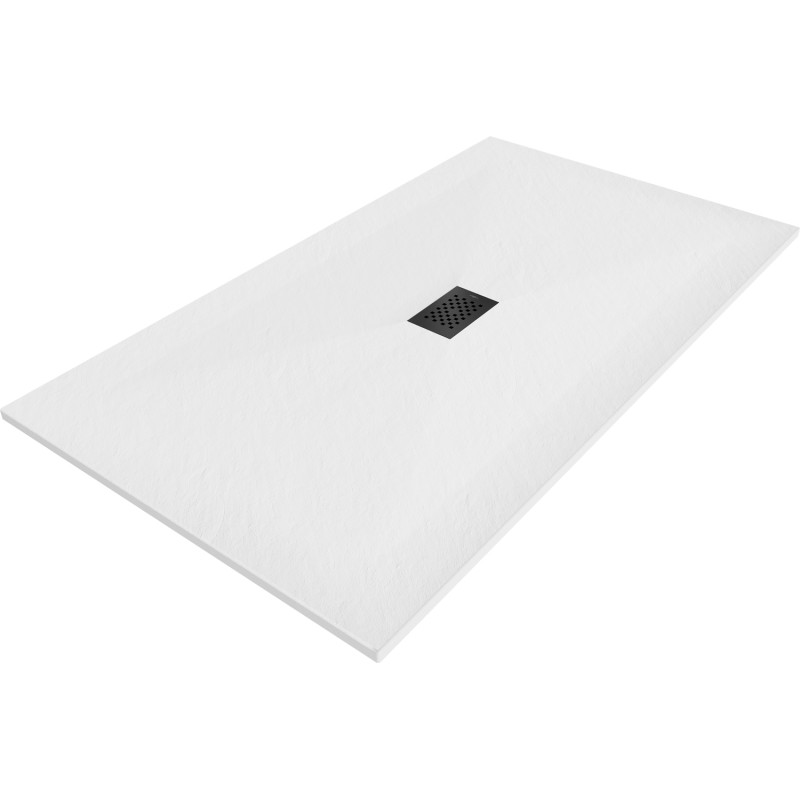 Mexen Hugo Rechteckige Duschwanne SMC 180 x 100 cm, weiß, schwarze Abdeckung - 42101018-B
