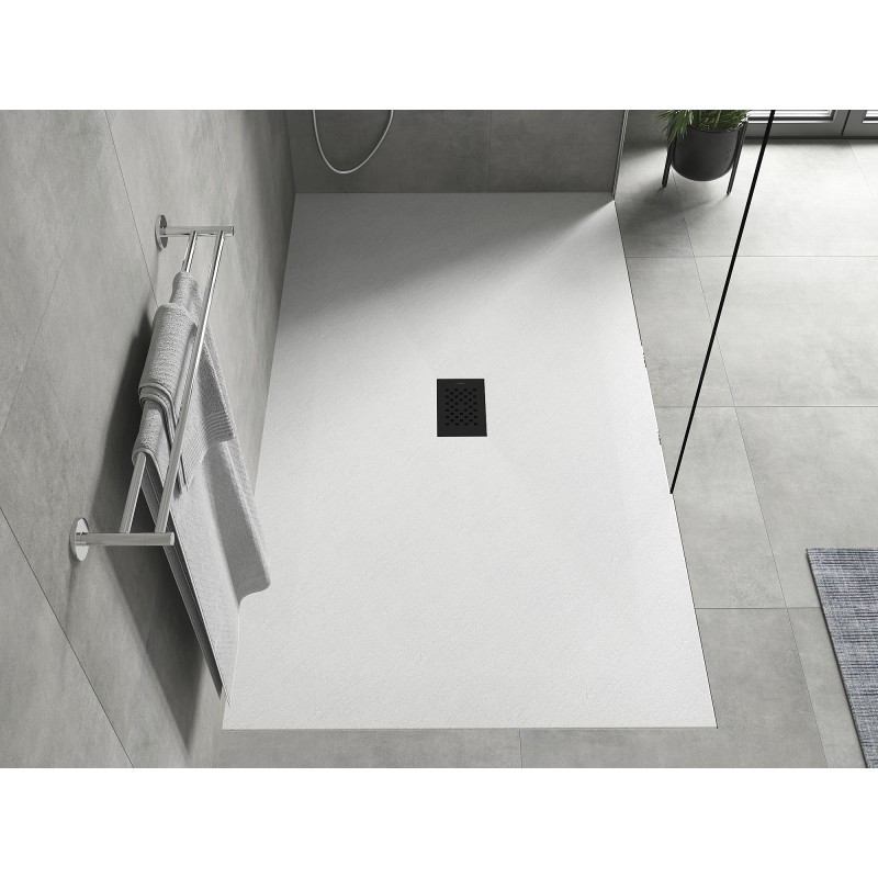 Mexen Hugo rechteckige SMC-Duschtasse 170 x 100 cm, weiß, schwarze Abdeckung - 42101017-B