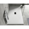 Mexen Hugo rechteckige Duschwanne SMC 160 x 100 cm, weiß, Abdeckung schwarz - 42101016-B