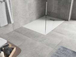 Mexen Hugo rechteckige Duschwanne SMC 110 x 90 cm, weiß, Abdeckung Inox - 42109011-X