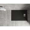 Mexen Hugo SMC Rechteck-Duschwanne 100 x 70 cm, schwarz, Abdeckung Inox - 42707010-X